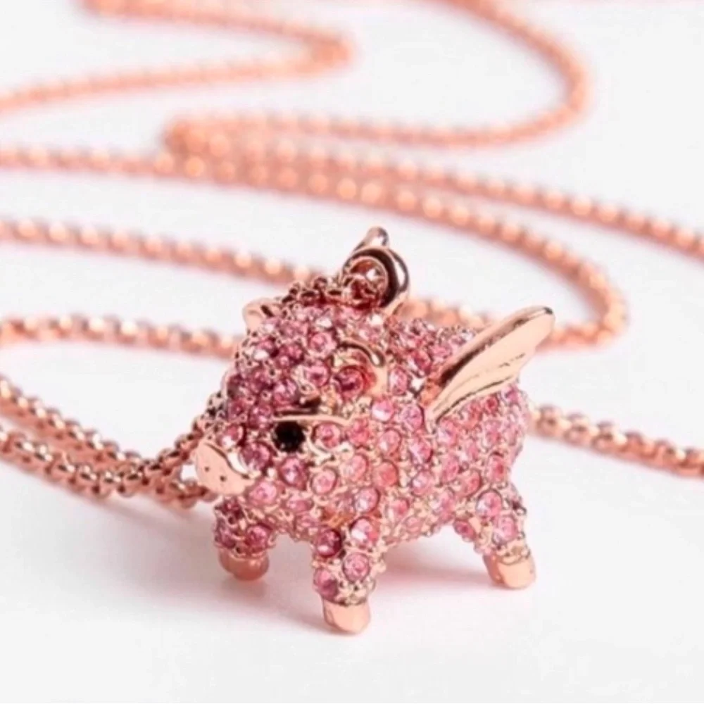 Kate Spade Flying Pig Necklace - Picture 2 of 5